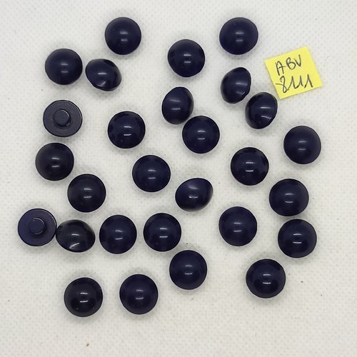 29 boutons en résine bleu foncé - 12mm - abv8111