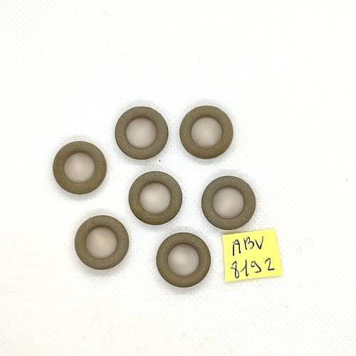 7 boutons en résine gris - 17mm - abv8192