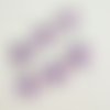 6 boutons fantaisie en bois blanc et violet - tete de cerf - 22x25mm - f15