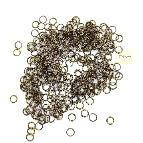 1 lot de 400 anneaux de jonctions bronze - 7mm