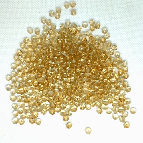 1 lot de 300 perles en résine orange très clair - 7mm