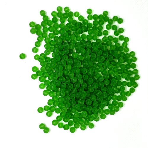 1 lot de 390 perles en résine vert - 7mm