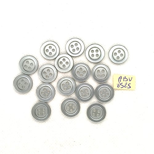 17 boutons en résine gris - 14mm - abv8525