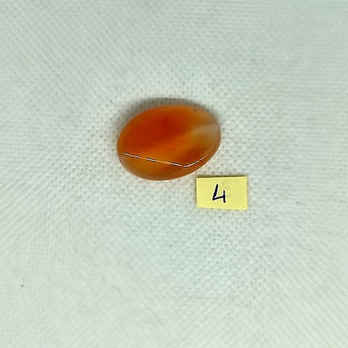 1 perle en verre - rose / orange - environ 18x20mm