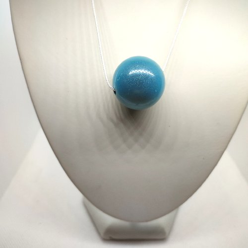 1 perle magique en résine bleu clair - 30mm