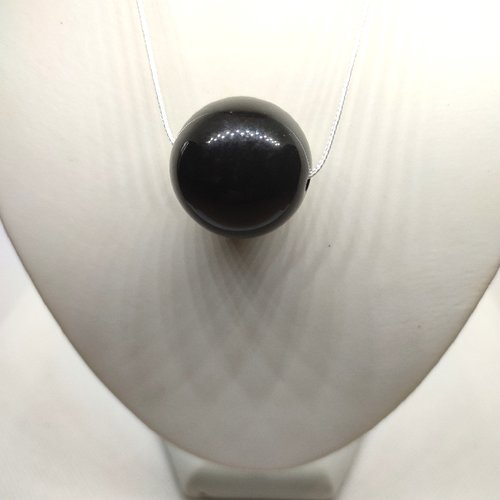 1 perle magique en résine noir - 30mm