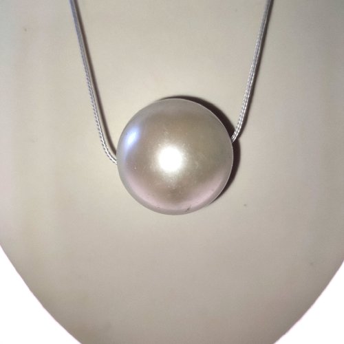 1 perle magique en résine blanc nacré - 30mm