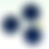 3 boutons en résine bleu - 43mm - abv8548