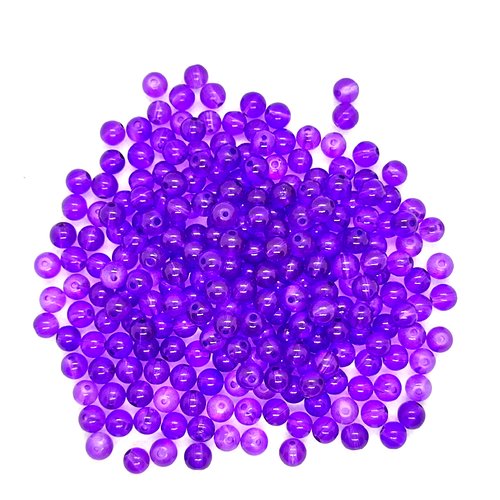 1 lot de 245 perles en résine violet - 7mm