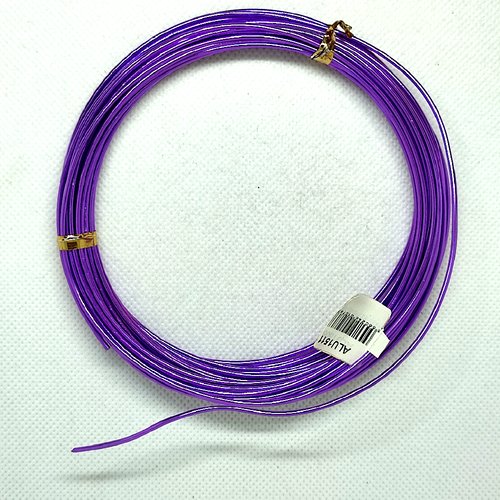 Fil d'aluminium 1511 - violet - 1,5mm