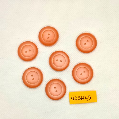 7 boutons en résine rose clair - 21mm - 403nld
