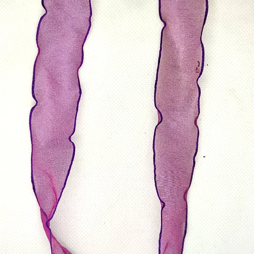 4m de ruban en organza violet - 25mm - 2