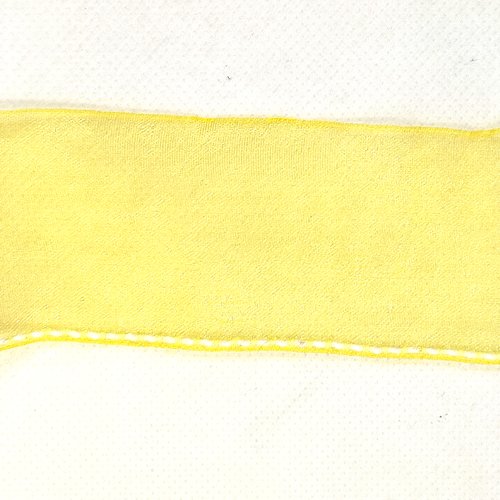 5m de ruban en organza jaune et blanc - 42mm - 2