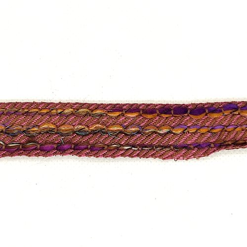4m de ruban vieux rose violet et marron - 23mm - 2