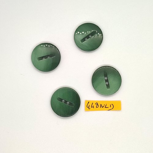 4 boutons en résine vert - 22mm - 448nld