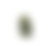 1 breloque / pendentif pierre gemme vert - tortue - 17x29mm