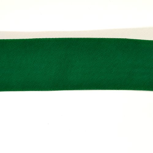 2,50m de ruban velours vert - 35mm