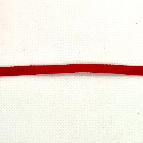 6m de ruban velours rouge - 5mm