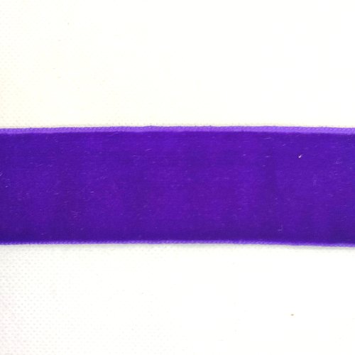 3m de ruban velours violet - 37mm