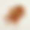 30gr de chips de perles gemme cornaline percées ton orange et transparent - 246