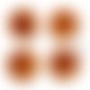 4 boutons en résine marron clair (caramel) - 36mm - bri928