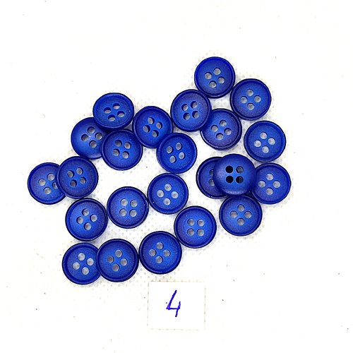 23 boutons vintage en résine bleu - 12mm - tr4