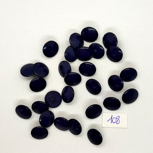 29 boutons vintage en résine bleu foncé - 12mm - tr108