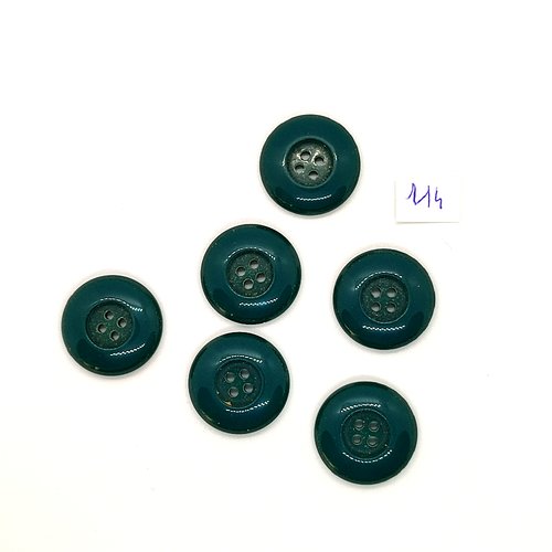 6 boutons vintage en résine vert - 22mm - tr114