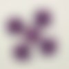 5 boutons vintage en résine violet - 18mm - tr121