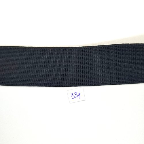 2,40m d' élastique noir - polyester - 37mm - tr331