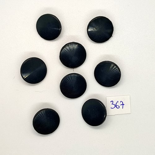 8 boutons en résine bleu foncé - vintage - 18mm - tr367