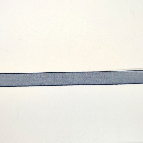Rouleau de 200m de ruban en mousseline - bleu - 10mm - tr