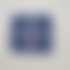 Ecusson à coudre - bleu et blanc - 7,5cm - tr655