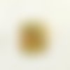 1 perle vintage en os - oiseaux peint - multicolore - 26x33mm - 3