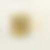 1 perle vintage en os - oiseaux peint - multicolore - 26x33mm - 4