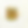1 perle vintage en os - oiseaux peint - multicolore - 26x33mm - 5