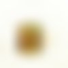 1 perle vintage en os - 2 moines peint - multicolore - 26x33mm - 1
