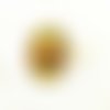 1 perle (ovale) vintage en os - cheval peint - multicolore - 26x33mm - 4