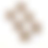 6 boutons haute couture lanvin en résine taupe - vintage - 20mm - tr438