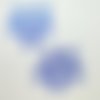 10 pierres acrylique à coudre - 2 trous - bleu - vintage - 13x18mm - tr705
