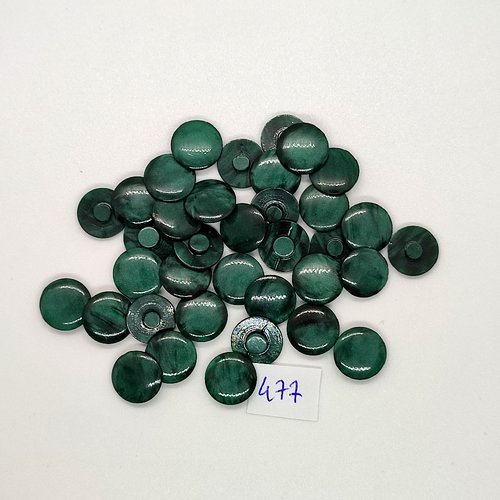 36 boutons en résine vert - vintage - 12mm - tr477