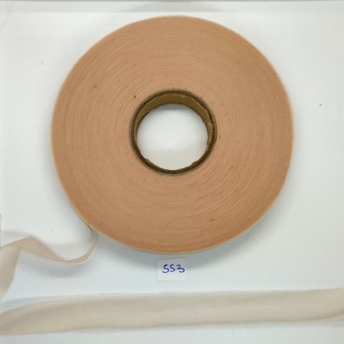 Rouleau de ruban organza rose pale - 64m - 8mm- tr553