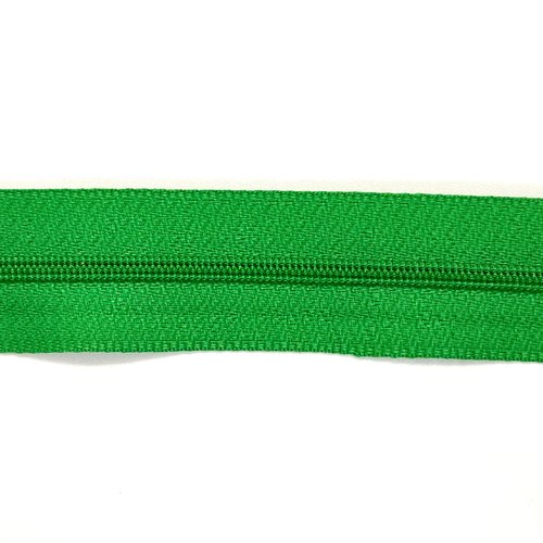 10m de fermeture éclair vert sans curseur - largeur 24mm - maille nylon
