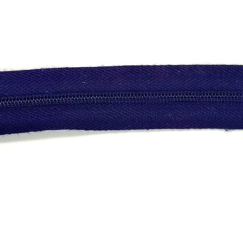 10m de fermeture éclair bleu marine sans curseur - largeur 20mm - maille nylon
