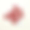 10 boutons en résine rouge et blanc - vintage - 15mm - tr597