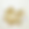 30 boutons en résine ivoire / jaune - vintage - 11mm - tr611