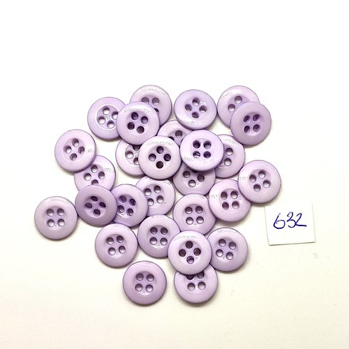 27 boutons en résine lilas - vintage - 12mm - tr632