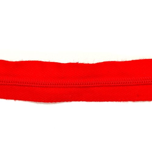 9m de fermeture éclair rouge sans curseur - largeur 22mm - maille nylon