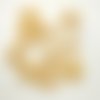 10 boutons en résine beige - vintage - 23mm - tr796