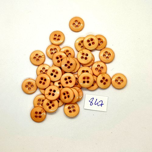 35 boutons en résine orange - vintage - 12mm - tr847